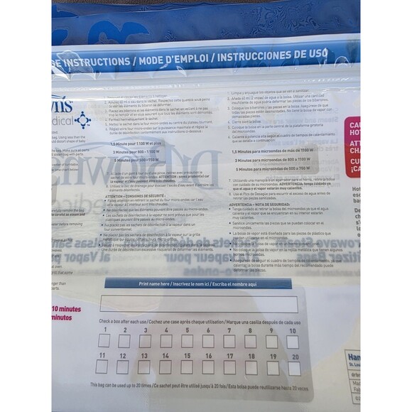 (10) Dr. Brown's Microwave Steam Sterilizer Bags for Baby Bottles,Hospital Grade - Picture 5 of 6